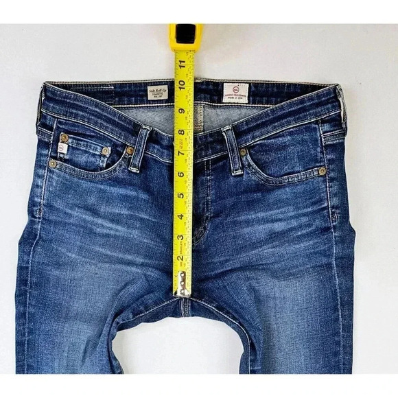 AG Adriano Goldschmied Size 28X26 Women Stilt Roll-Up Cigarette Blue Denim Jeans - Picture 3 of 13